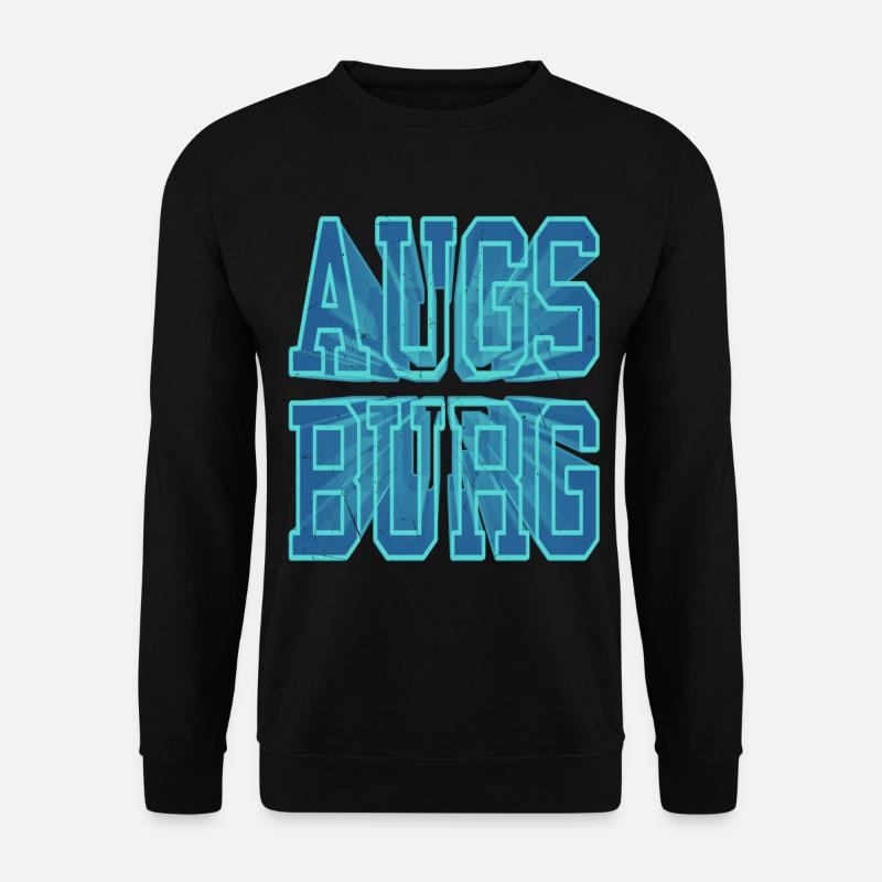 Augsburg Deutschland Stadt 3D Schrift Skyline - Unisex Pullover - Schwarz