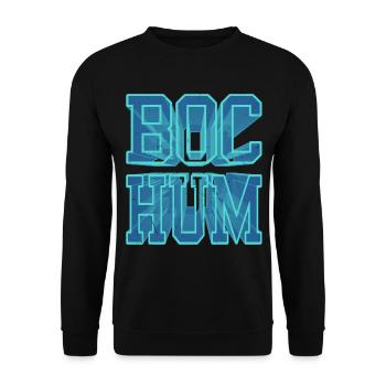 Bochum Germany City 3D Font Skyline - Unisex Sweatshirt - black - Front - Alina (178cm) & Michal (187cm)
