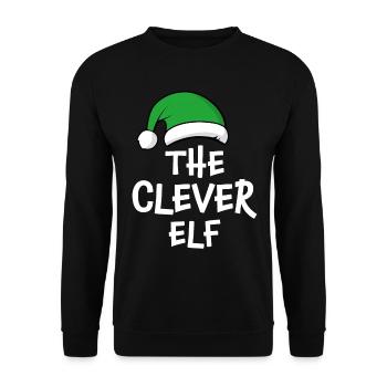 The Clever Elf - Unisex Sweatshirt - black - Front - Alina (178cm) & Michal (187cm)