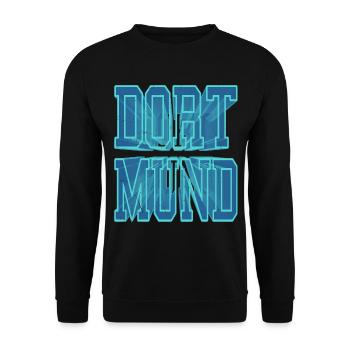 Dortmund Allemagne Ville 3D Police Skyline - Sweat-shirt Unisexe - noir - Devant - Alina (178cm) & Michal (187cm)