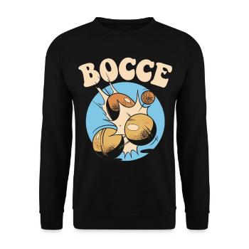 Bocce Spruch Bocce Ball mit Jack Bocci Game Bocce - Unisex Pullover - Schwarz - Vorne - Alina (178cm) & Michal (187cm)
