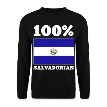 El Salvador flag - Unisex Sweatshirt - black - Front - Alina (178cm) & Michal (187cm)
