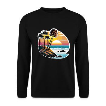 california 25 - Unisex Pullover - Schwarz - Vorne - Alina (178cm) & Michal (187cm)