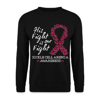 Conscience de l’anémie falciforme de lui et d’elle - Sweat-shirt Unisexe - noir - Devant - Alina (178cm) & Michal (187cm)