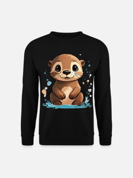 Baby Otter - Unisex Pullover - Schwarz