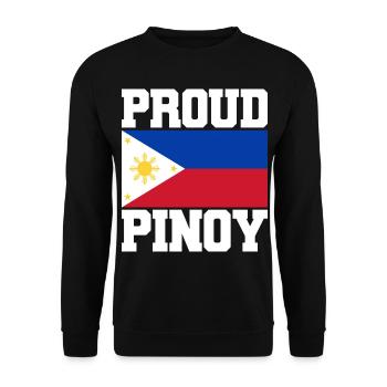 Philippinen Flagge | Filipino Land Asien Geschenke - Unisex Pullover - Schwarz - Vorne - Alina (178cm) & Michal (187cm)