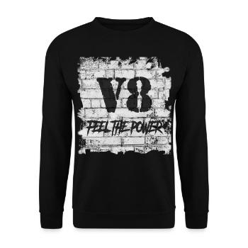V8 - Unisex Sweatshirt - black - Front - Alina (178cm) & Michal (187cm)