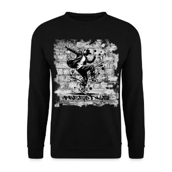 Freestyle - Unisex Sweatshirt - black - Front - Alina (178cm) & Michal (187cm)
