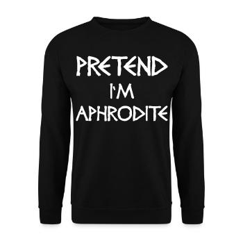 Pretend I'm Aphrodite – Goddess Costume - Unisex Sweatshirt - black - Front - Alina (178cm) & Michal (187cm)