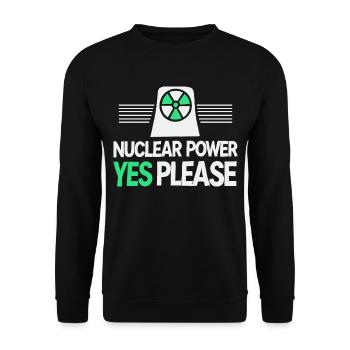 Kernenergie Ja Bitte - Pro Saubere Energie - Unisex Pullover - Schwarz - Vorne - Alina (178cm) & Michal (187cm)