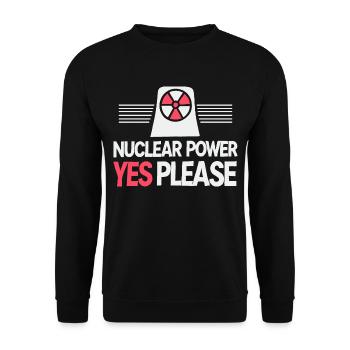 Atomkraft Ja Bitte - Pro Saubere Energie - Unisex Pullover - Schwarz - Vorne - Alina (178cm) & Michal (187cm)