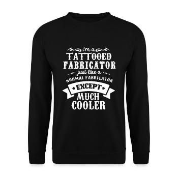 I'm A Tattooed Fabricator - Unisex Sweatshirt - black - Front - Alina (178cm) & Michal (187cm)