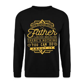 World's Greatest Father Funny Father's Day - Unisex Sweatshirt - black - Front - Alina (178cm) & Michal (187cm)