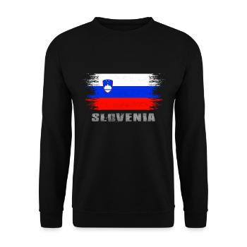 Slowenien - Unisex Pullover - Schwarz - Vorne - Alina (178cm) & Michal (187cm)