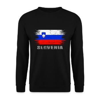 Slowenien Europa - Unisex Pullover - Schwarz - Vorne - Alina (178cm) & Michal (187cm)