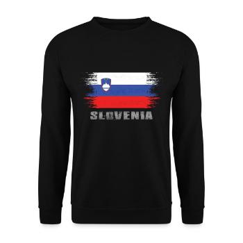 Slowenien - Unisex Pullover - Schwarz - Vorne - Alina (178cm) & Michal (187cm)