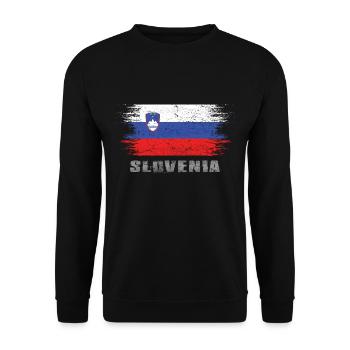 Slowenien - Unisex Pullover - Schwarz - Vorne - Alina (178cm) & Michal (187cm)