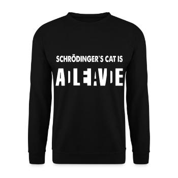 Schrodinger's Cat Physics Nerd Geek Gift - Unisex Sweatshirt - black - Front - Alina (178cm) & Michal (187cm)
