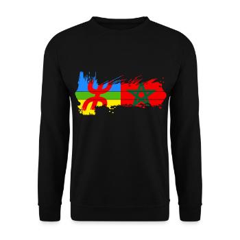 Amazigh Marokko - Unisex Pullover - Schwarz - Vorne - Alina (178cm) & Michal (187cm)