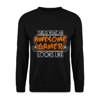 Computer arcade - Unisex Sweatshirt - black - Front - Alina (178cm) & Michal (187cm)