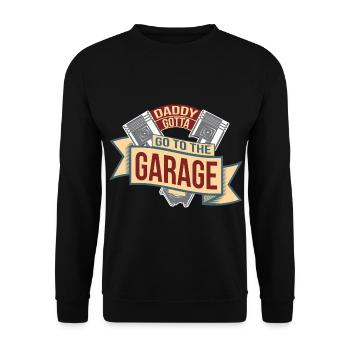Cadeau de fête des pères pour papa pour la fête des hommes - Sweat-shirt Unisexe - noir - Devant - Alina (178cm) & Michal (187cm)