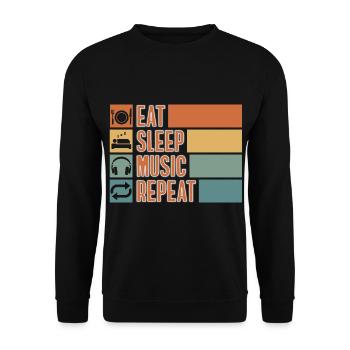 Dj Headphones Songs - Unisex Sweatshirt - black - Front - Alina (178cm) & Michal (187cm)