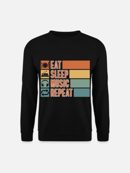 Dj Kopfhörer Lieder - Unisex Pullover - Schwarz