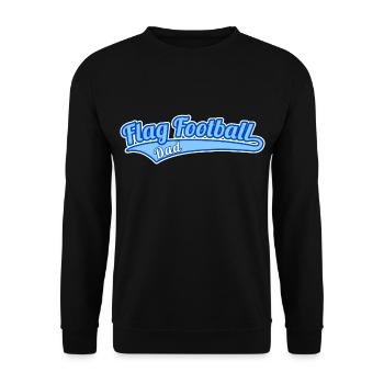 Flag Football Dad - Vater - Unisex Sweatshirt - black - Front - Alina (178cm) & Michal (187cm)