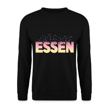 Nourriture Allemagne Ville Police Oiseaux Skyline - Sweat-shirt Unisexe - noir - Devant - Alina (178cm) & Michal (187cm)