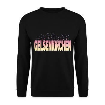 Gelsenkirchen Allemagne Ville Police Oiseaux - Sweat-shirt Unisexe - noir - Devant - Alina (178cm) & Michal (187cm)