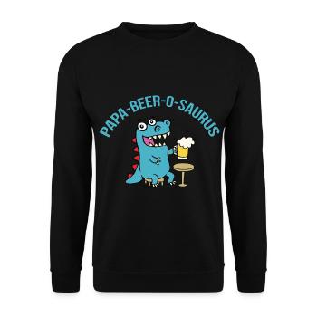 Cadeau de fête des pères pour papa pour la fête des hommes - Sweat-shirt Unisexe - noir - Devant - Alina (178cm) & Michal (187cm)
