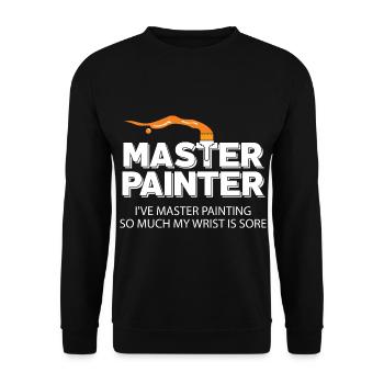 Maler und Lackierer, der Beste und Nervigste Beruf - Unisex Pullover - Schwarz - Vorne - Alina (178cm) & Michal (187cm)