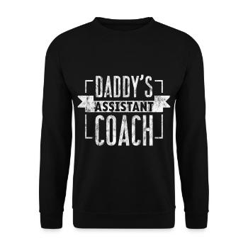 Daddy's Assistant Coach 3 - Unisex Pullover - Schwarz - Vorne - Alina (178cm) & Michal (187cm)