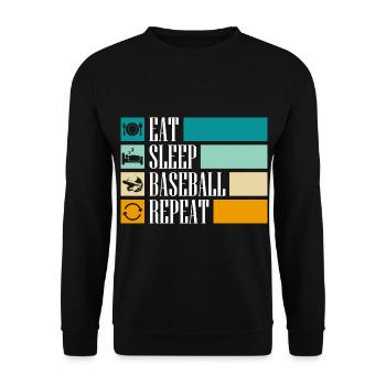 Baseball bat sport hobby - Unisex Sweatshirt - black - Front - Alina (178cm) & Michal (187cm)