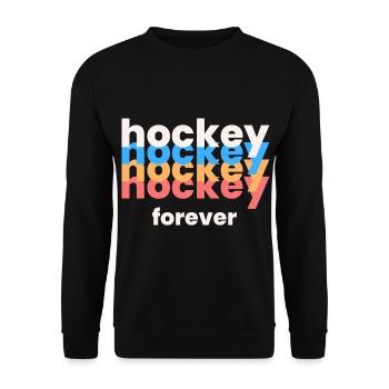 Ewiges Eishockey - Unisex Pullover - Schwarz - Vorne - Alina (178cm) & Michal (187cm)