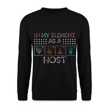 Radio Musik Stimme Kanal - Unisex Pullover - Schwarz - Vorne - Alina (178cm) & Michal (187cm)