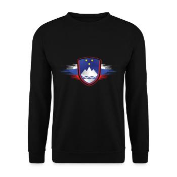 Slowenien - Unisex Pullover - Schwarz - Vorne - Alina (178cm) & Michal (187cm)