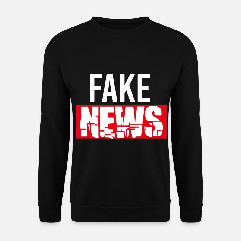 fake news - Unisex Pullover - Schwarz