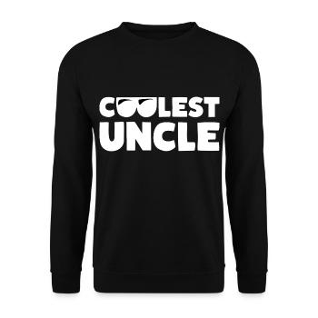 COOLEST UNCLE - Unisex Sweatshirt - black - Front - Alina (178cm) & Michal (187cm)