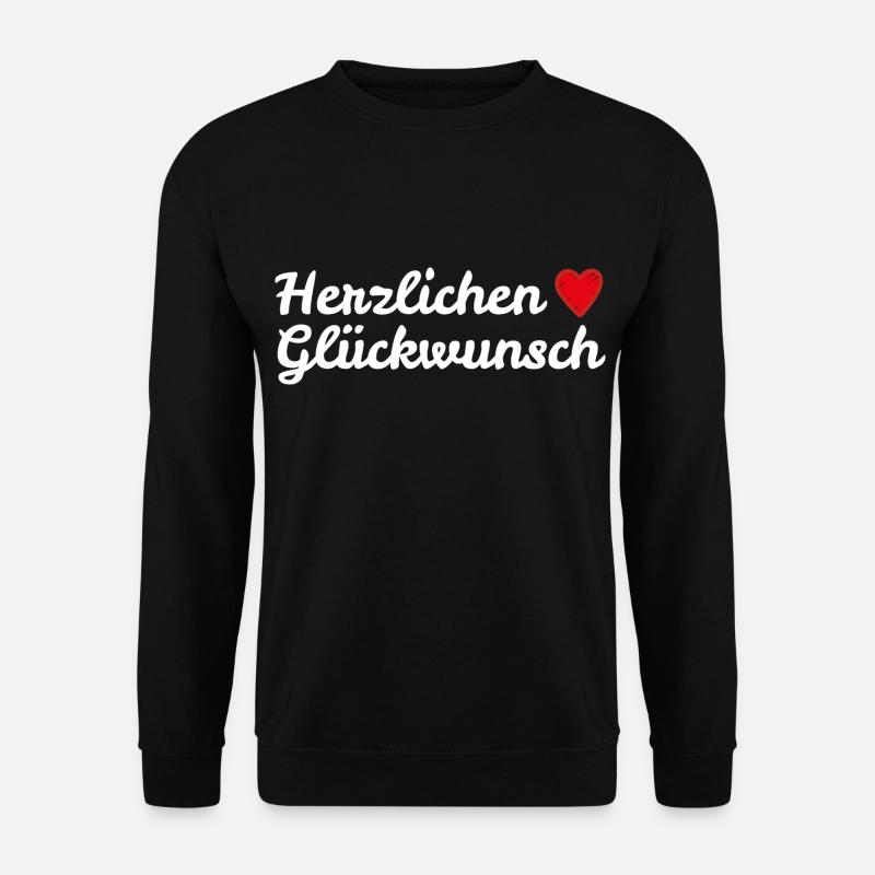 Herzlichen Glückwunsch Geburtstagsgruß - Unisex Pullover - Schwarz