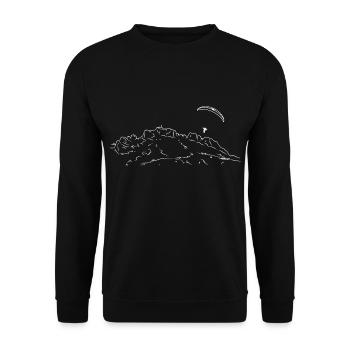 Kampenwand Parapente - Sweat-shirt Unisexe - noir - Devant - Alina (178cm) & Michal (187cm)