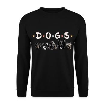 Hund Hunde Schäferhund Chiwawa Dackel Hundehalter - Unisex Pullover - Schwarz - Vorne - Alina (178cm) & Michal (187cm)