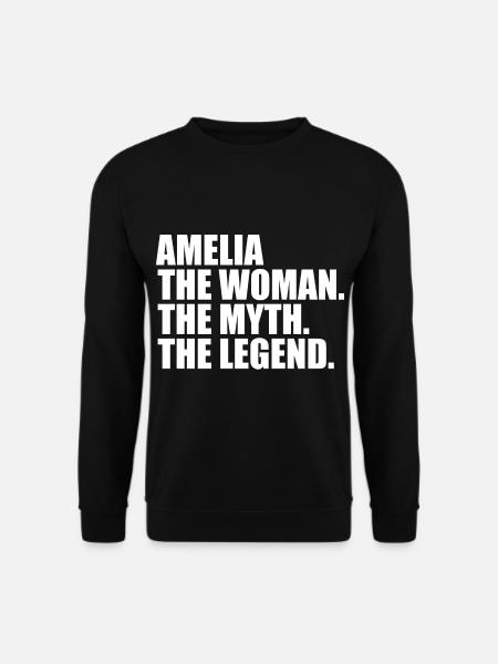 Woman Myth Legend Name Amelia - Unisex Sweatshirt - black
