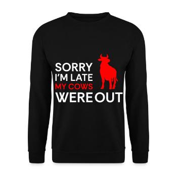 Vaches laitières Cowbell - Sweat-shirt Unisexe - noir - Devant - Alina (178cm) & Michal (187cm)
