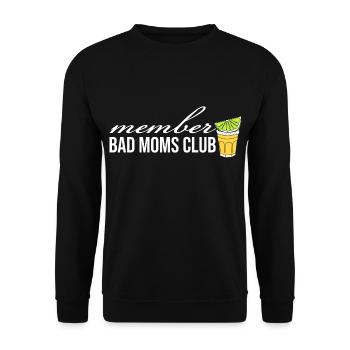 Bad Moms Club Member Logo Tequila - Unisex Pullover - Schwarz - Vorne - Alina (178cm) & Michal (187cm)