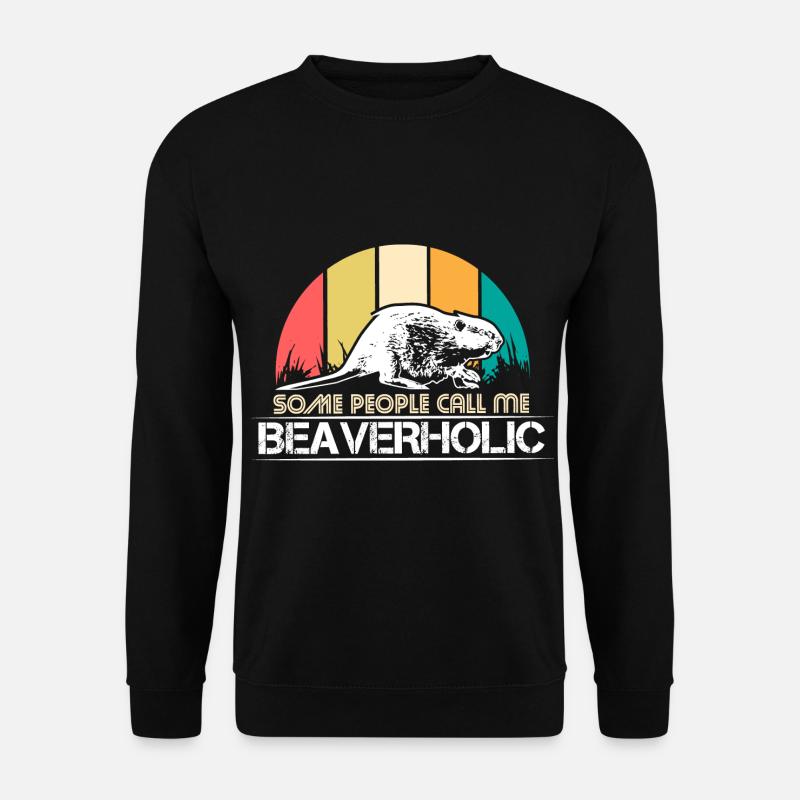 Biber Tier Geschenkidee - Unisex Pullover - Schwarz