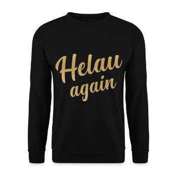 Helau Gold Glitter - Unisex Pullover - Schwarz - Vorne - Alina (178cm) & Michal (187cm)