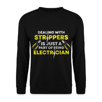 Electrics Electronics Electrical - Unisex Sweatshirt - black - Front - Alina (178cm) & Michal (187cm)