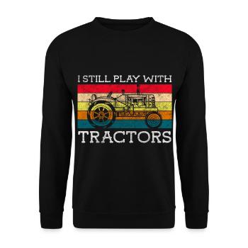 Tractor Work Nature Harvest - Unisex Sweatshirt - black - Front - Alina (178cm) & Michal (187cm)