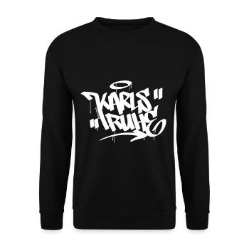 Karlsruhe Graffiti Shirt - Unisex Pullover - Schwarz - Vorne - Alina (178cm) & Michal (187cm)